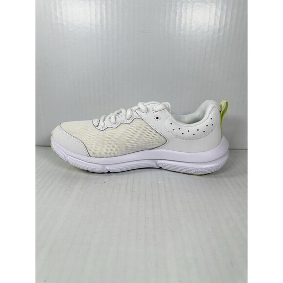 Size 7.5 Womens Under Armour Charged Assert 10 White Running Shoes 3026179-110 - Picture 4 of 8
